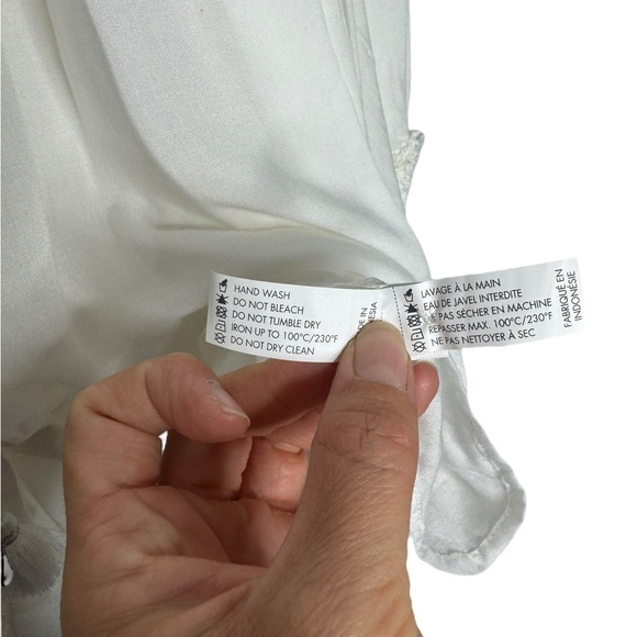 Poupette St Barth | NWT Batwing Dolman Sleeve Beachy Boho Top in White Small - Picture 8 of 10